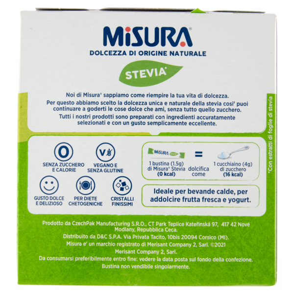 Misura Stevia* 50 bustine 50 x 1.5 g