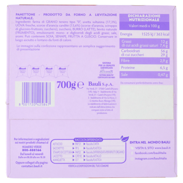 Bauli il Panettone Classico 700 g