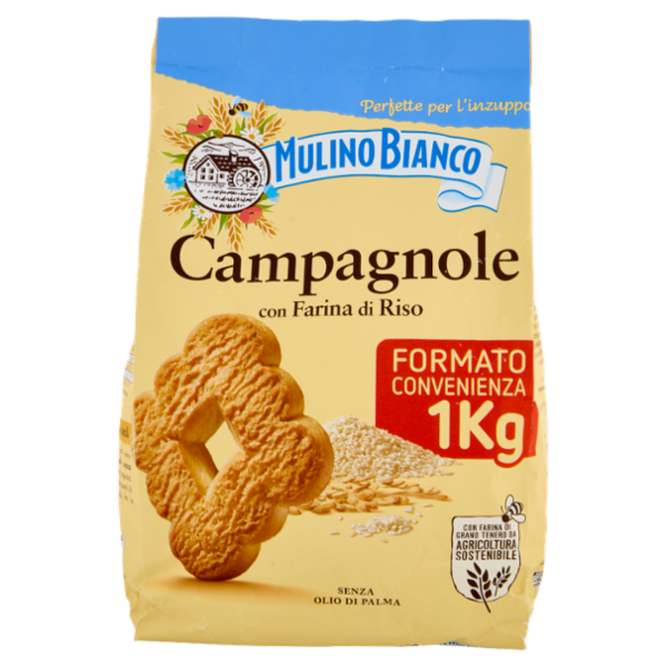 Mulino Bianco Campagnole Biscotti con Farina di Riso 1Kg