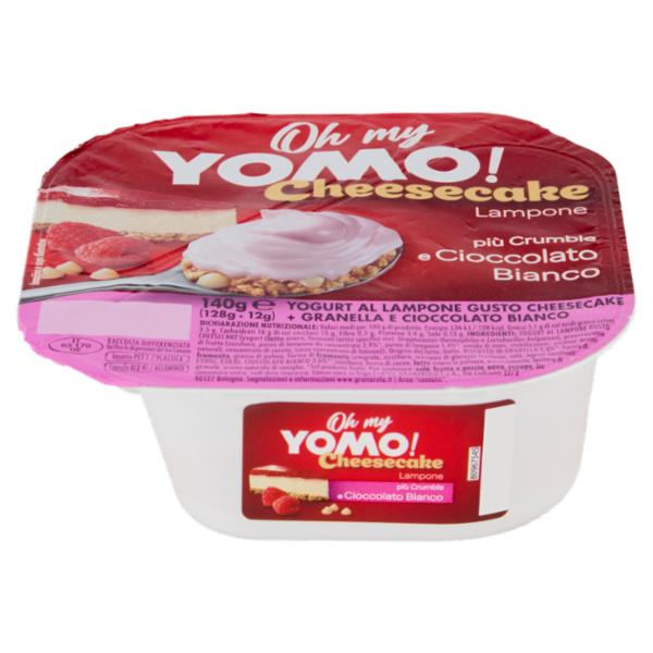 Oh my Yomo! Cheesecake Lampone più Crumble e Cioccolato Bianco 140 g