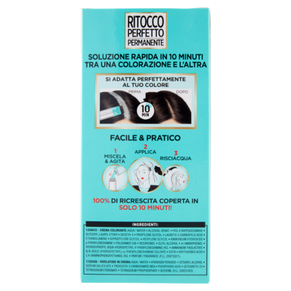 L'Oréal Paris Colorazione Ritocco Perfetto Permanente, 100% Copertura Ricrescita Nero