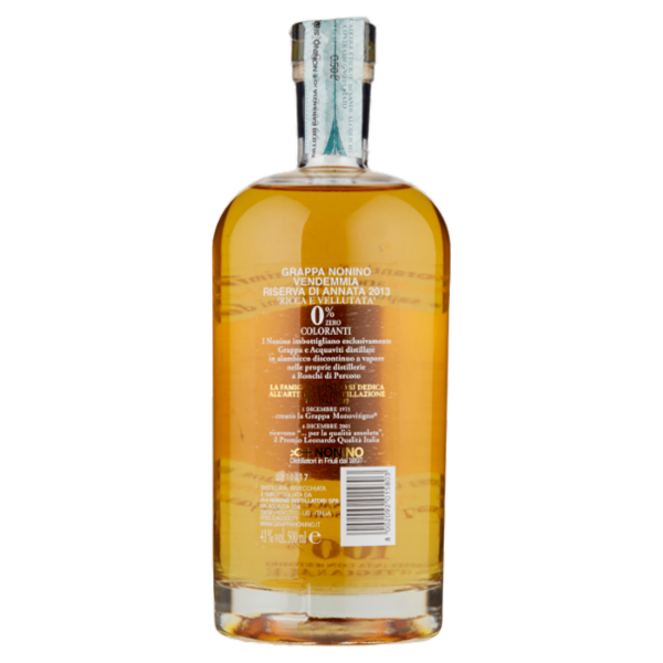 Grappa Nonino Vendemmia Riserva Invecchiata 18 Mesi in Barriques e Piccole Botti 500 ml