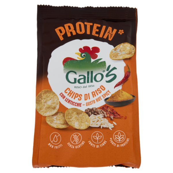 Gallo's Chips di Riso con Lenticchie - Gusto Hot Spicy 40 g