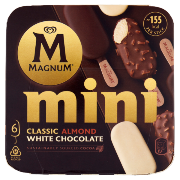 Magnum mini Classic Almond White Chocolate 6 Gelati 266 g