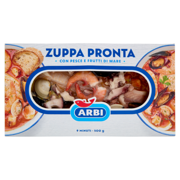Arbi Zuppa Pronta con Pesce e Frutti di Mare 500 g