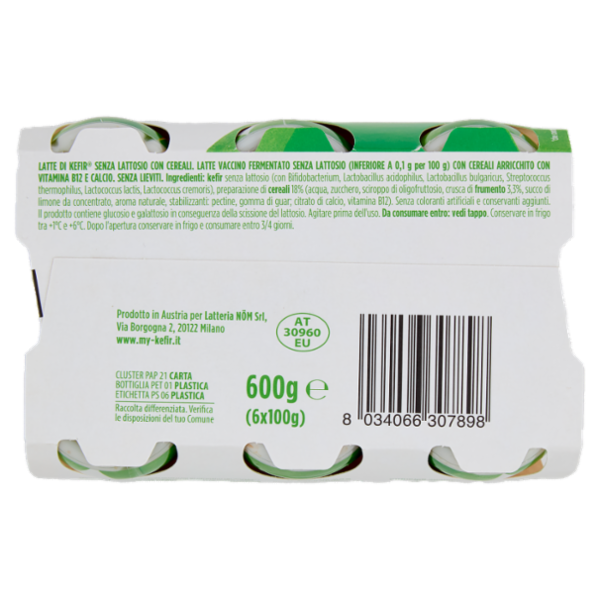 Milk Kefir Plus Bianco Cereali 6 x 100 g