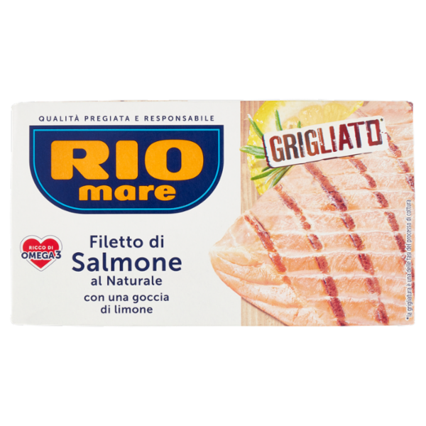 Rio mare Filetto di Salmone al Naturale con una goccia di limone Grigliato* 125 g