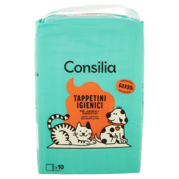 Consilia Tappetini Antiodore per Animali 60X90 cm 10 pezzi