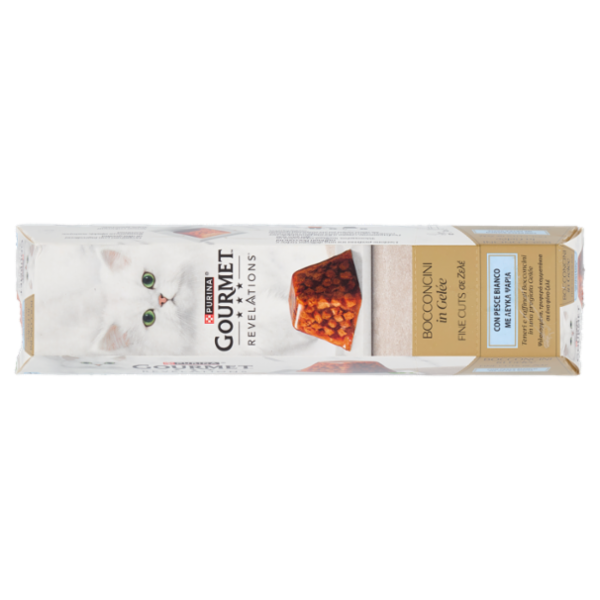 PURINA GOURMET Revelations Bocconcini in Gelée con Pesce Bianco 4 x 57 g