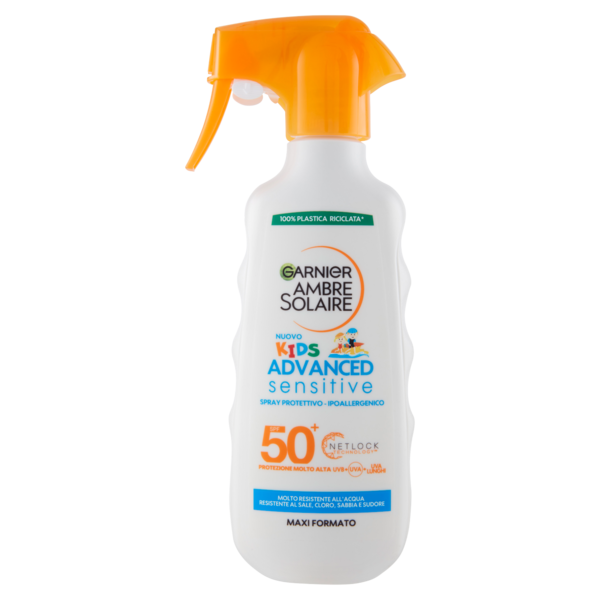 Garnier Ambre Solaire Sensitive Kids Protezione Solare Dry Mist IPF50 300 ml