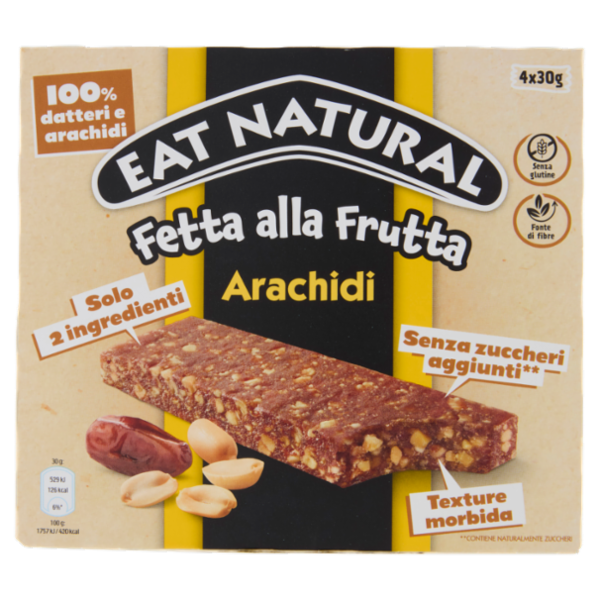 Eat Natural Fetta alla Frutta Arachidi 4 x 30 g