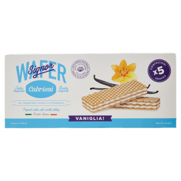 Cabrioni Signor Wafer Vaniglia! 5 x 45 g