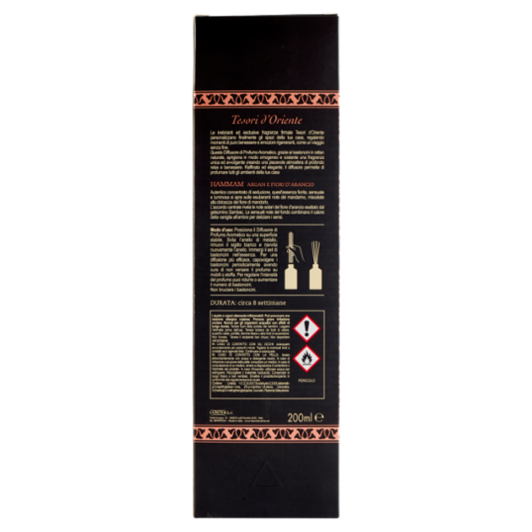 Tesori d'Oriente Hammam Diffusore di Profumo Aromatico con Bastoncini 200 ml