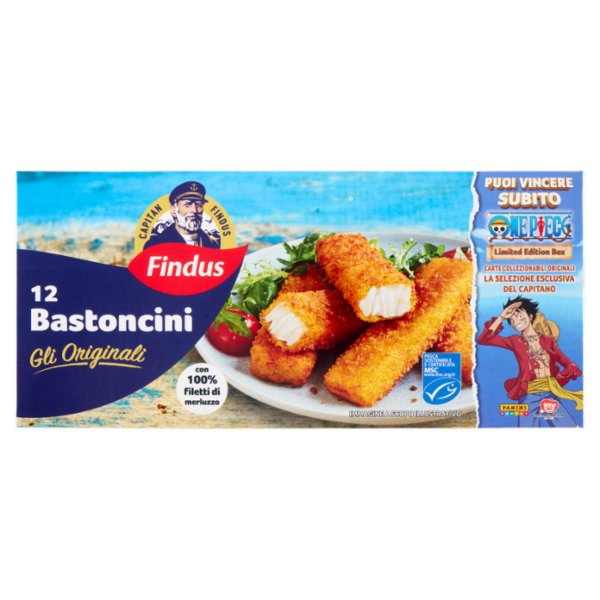 Capitan Findus 12 Bastoncini con 100% Filetti di Merluzzo 300 g