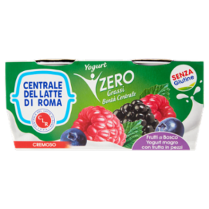 Centrale Del Latte Di Roma Zero Grassi Frutti Di Bosco Yogurt Magro Con Frutta In Pezzi 2 x 125 g