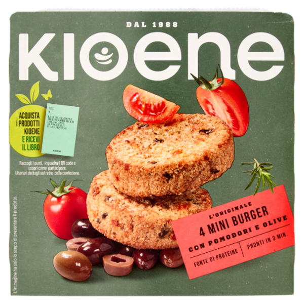 Kioene l'Originale 4 Mini Burger con Pomodori e Olive 200 g