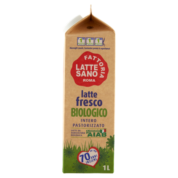 Fattoria Latte Sano BioSano latte fresco Biologico Intero Pastorizzato 1 L