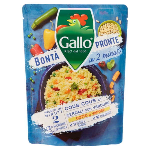 Gallo Bontà Pronte in 2 minuti Cous Cous di Cereali con Verdure 220 g