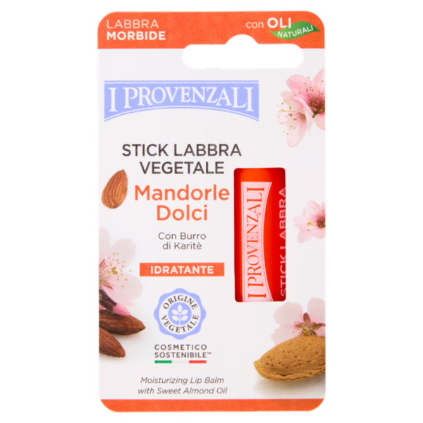 I Provenzali Stick Labbra Vegetale Mandorle Dolci Idratante 5,5 ml