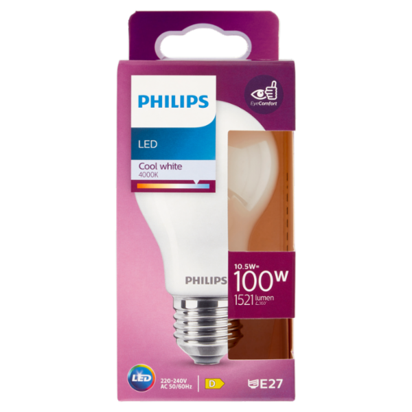 Philips Led goccia vetro 100W E27 4000K
