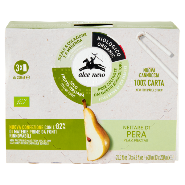 alce nero Nettare di Pera 3 x 200 ml