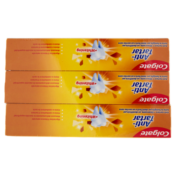 Colgate dentifricio sbiancante Antitartaro + Whitening 3x75 ml