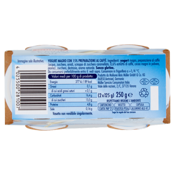 müller Yogurt Zero% Grassi Caffè 2 x 125 g