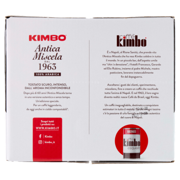 Kimbo Antica Miscela dal 1963 Cialde Compostabili* 50 x 7,3 g
