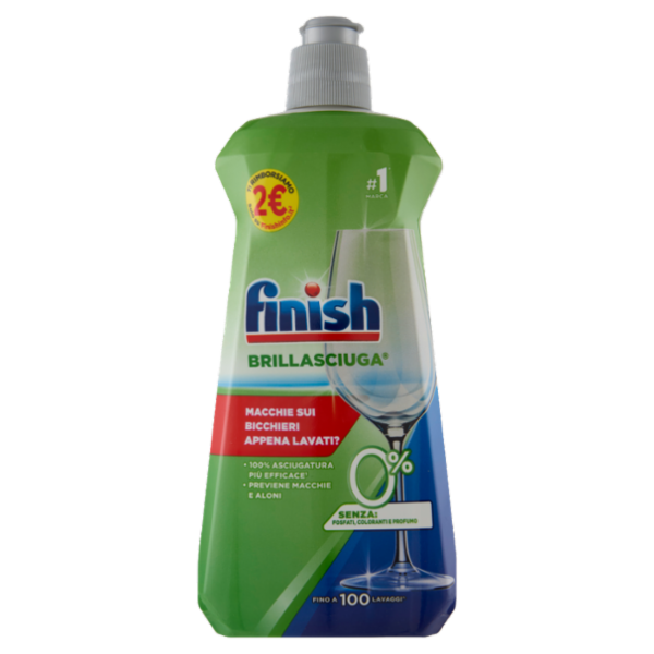 Finish Brillasciuga 0% brillantante lavastoviglie 500 mL