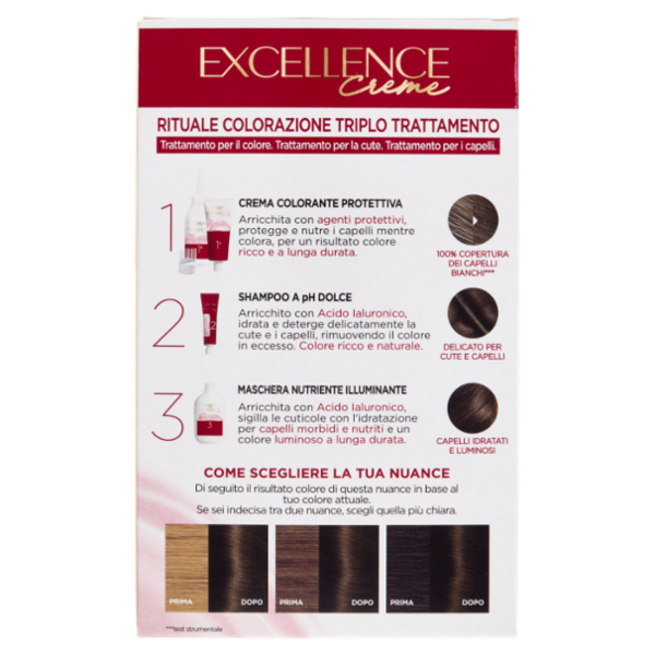 L'Oréal Paris Excellence Creme Colorazione Triplo Trattamento 4 Castano