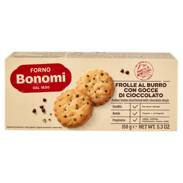 Forno Bonomi Frolle al Burro con Gocce di Cioccolato 150 g