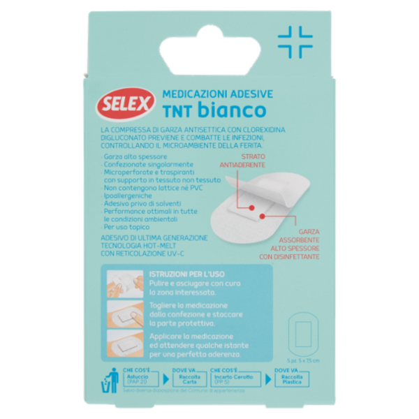 Selex Cerotti Tnt Bianco 5x7,5 cm 5 pezzi