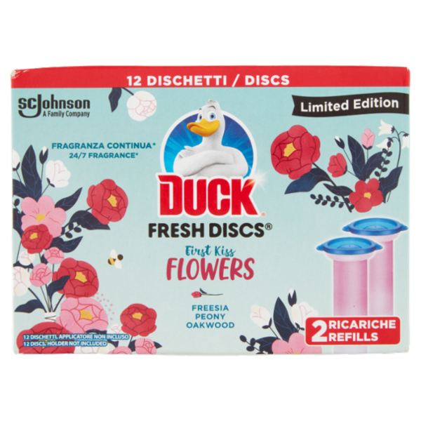 Duck Fresh Discs - Doppia Ricarica, Fragranza Fresia&Peonia, 2 x 36 ml
