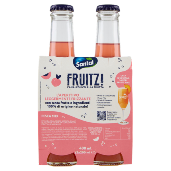 Santàl Fruitz! Pesca Mix Zero 2 x 200 ml