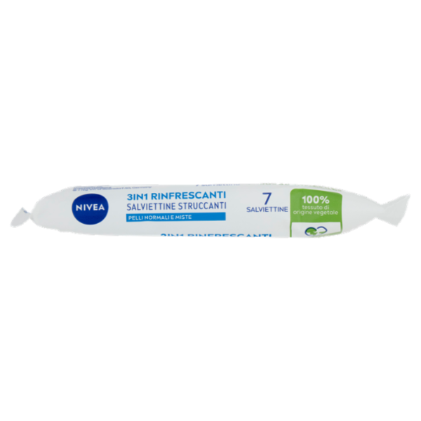 Nivea 3in1 Rinfrescanti Salviettine Struccanti Pelli Normali e Miste 7 pz