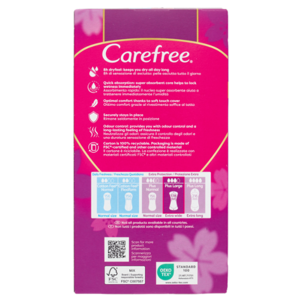Carefree Plus Large Salvaslip 36 pz