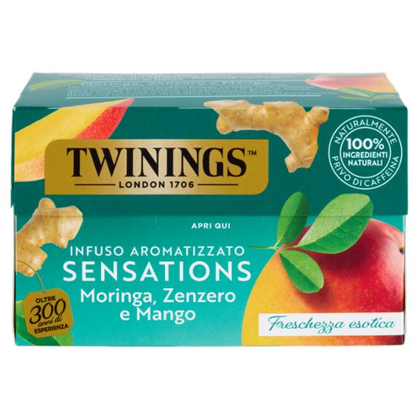 Twinings Moringa, Zenzero e Mango Infuso Sensations 20 filtri 30 g