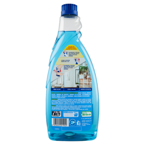 Vetril Vetri & Multiuso Ammoniaca Ricarica 650 ml