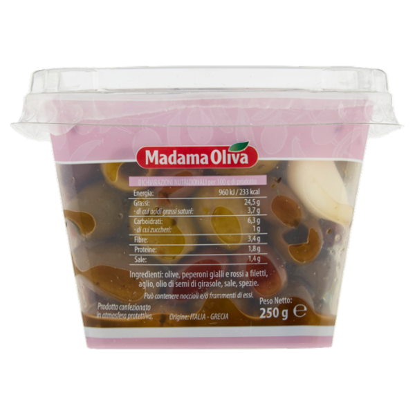 Madama Oliva Gran mix Antipasto Olive Denocciolate Condite 250 g