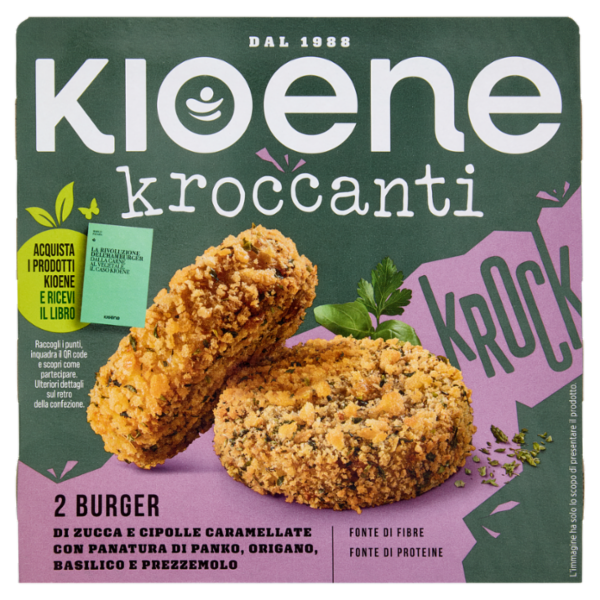 Kioene Kroccanti 2 Burger di Zucca e Cipolle Caramellate 180 g