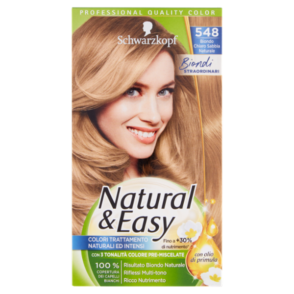 Schwarzkopf Natural&Easy Biondi Straordinari 548 Biondo Chiaro Sabbia Naturale