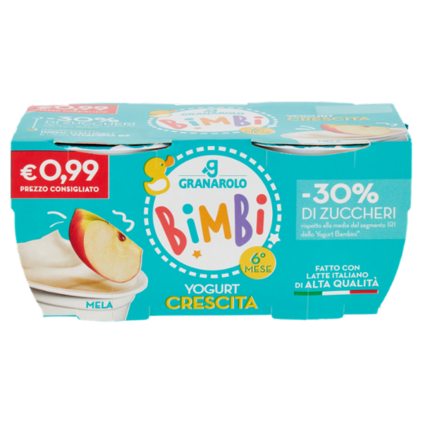 Granarolo Bimbi Yogurt Crescita Mela 2 x 100 g