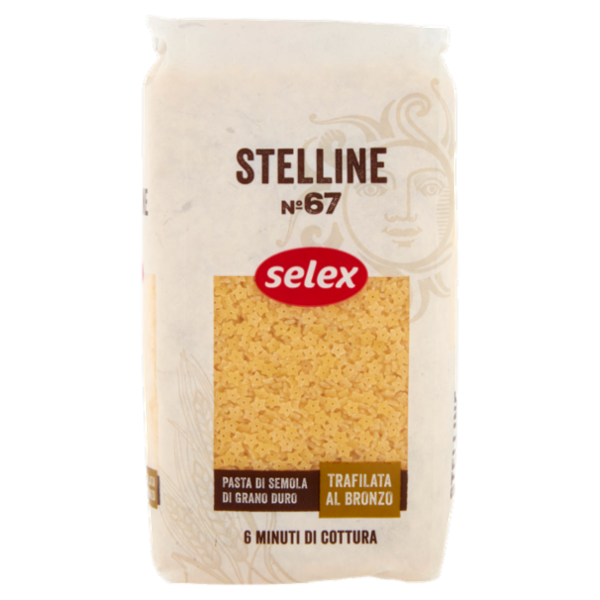 Selex Pasta di Semola Trafilata al Bronzo Stelline 500 g
