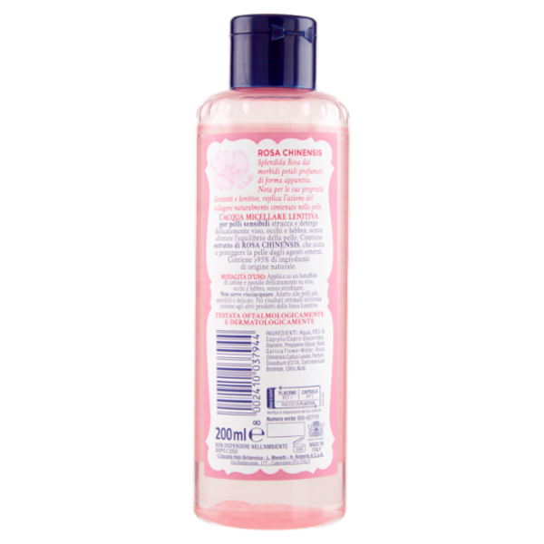 Acqua alle Rose Acqua Micellare Lenitiva per Pelli Sensibili 200 ml
