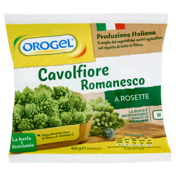 Orogel Cavolfiore Romanesco a Rosette Surgelati 400 g