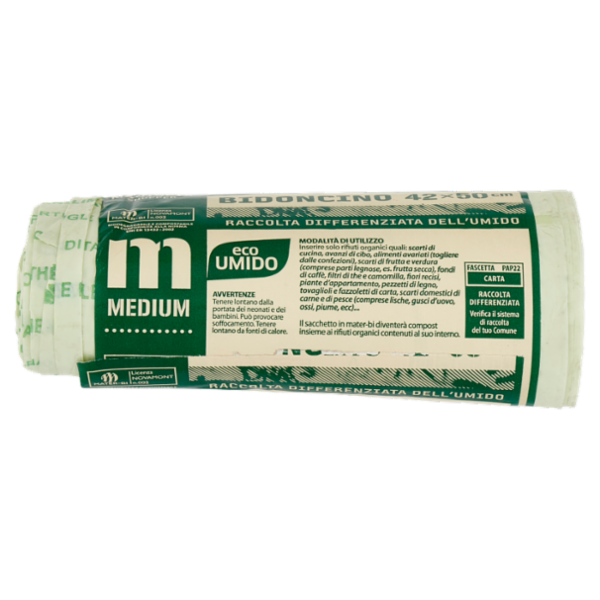 eco Umido Bidoncino Medium 42x50 cm Sacchi 20 pz