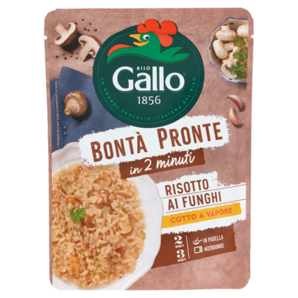 Riso Gallo Bontà Pronte in 2 minuti Risotto ai Funghi 250 g