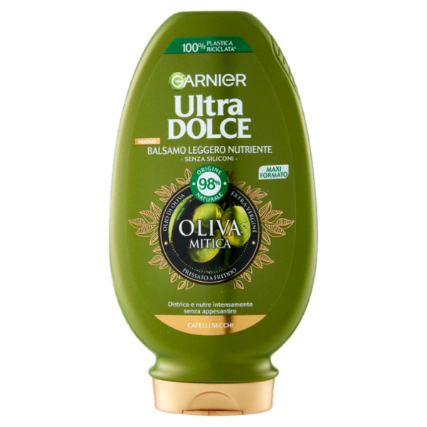 Garnier Ultra Dolce Oliva Mitica, Balsamo per Capelli Inariditi e Sensibilizzati, 250 ml