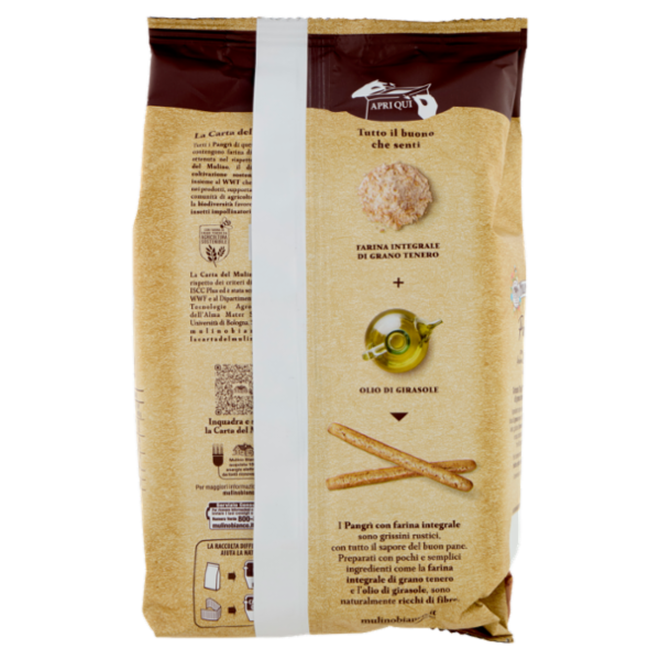 Mulino Bianco Pangrì Grissini Integrali con Nuova Apertura Facilitata 250g