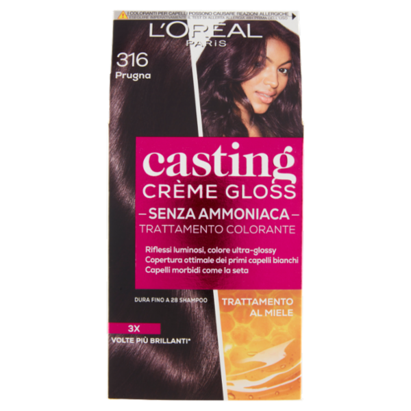 L'Oréal Paris Tinta Capelli Casting Creme Gloss, Senza Ammoniaca, 316 Prugna